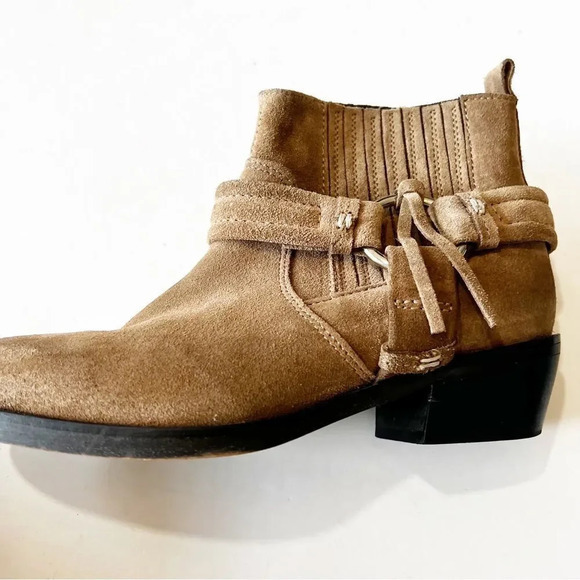 Diesel Harless Taupe Suede Western Ankle Boot Women’s Size 37 EU Coastal Cowgirl - Picture 4 of 14